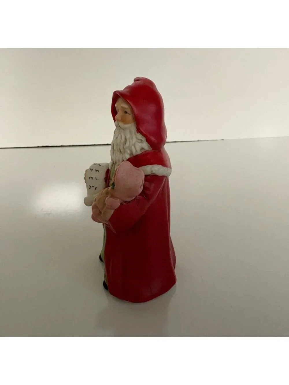 Homco Santa Claus Figurine Holding Doll #5610 Collectible Holiday Decor